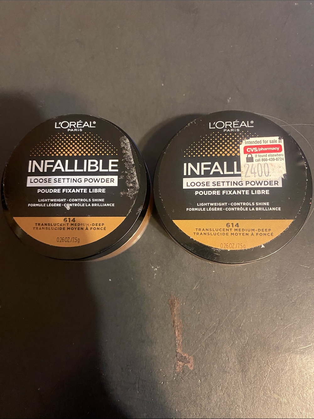 L'Oreal Infallible Loose Setting Powder - Black & Gold Packaging (Shade 614)
